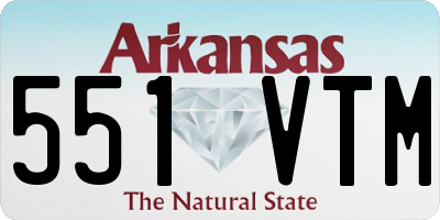 AR license plate 551VTM