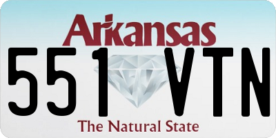 AR license plate 551VTN