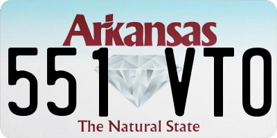 AR license plate 551VTO