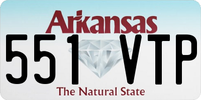 AR license plate 551VTP