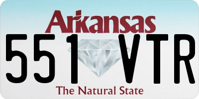 AR license plate 551VTR