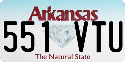 AR license plate 551VTU