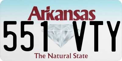 AR license plate 551VTY