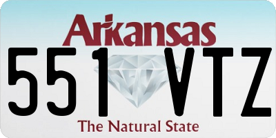 AR license plate 551VTZ