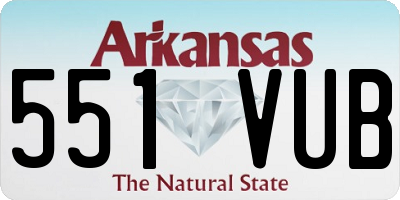 AR license plate 551VUB