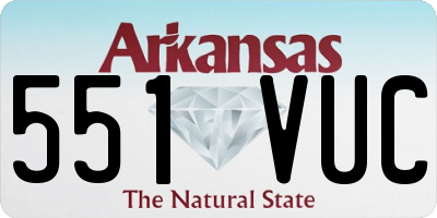 AR license plate 551VUC