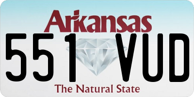 AR license plate 551VUD