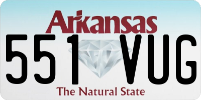 AR license plate 551VUG