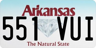 AR license plate 551VUI