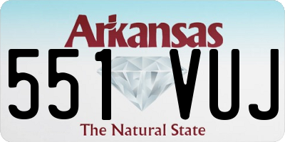 AR license plate 551VUJ