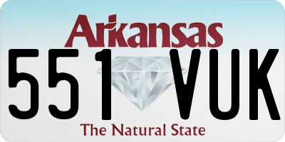 AR license plate 551VUK