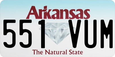 AR license plate 551VUM