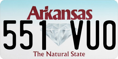 AR license plate 551VUO