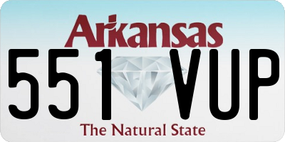 AR license plate 551VUP