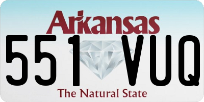 AR license plate 551VUQ