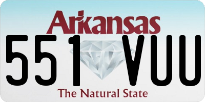 AR license plate 551VUU