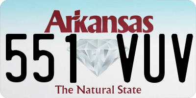 AR license plate 551VUV