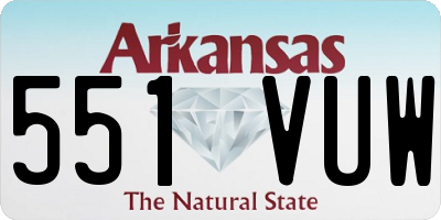 AR license plate 551VUW