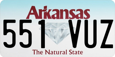 AR license plate 551VUZ
