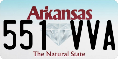 AR license plate 551VVA