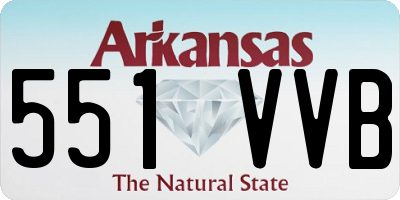 AR license plate 551VVB