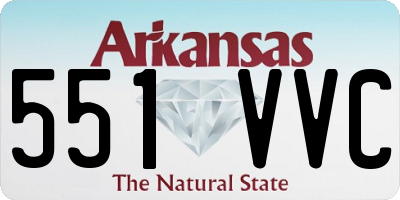 AR license plate 551VVC