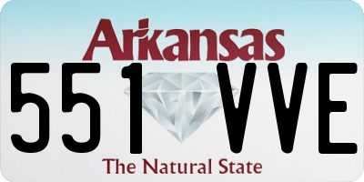 AR license plate 551VVE