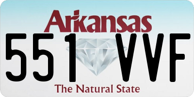 AR license plate 551VVF