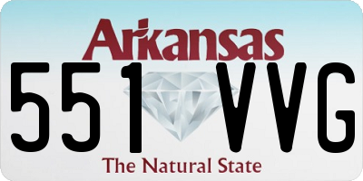 AR license plate 551VVG