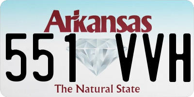 AR license plate 551VVH