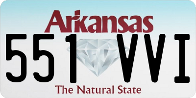 AR license plate 551VVI