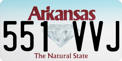 AR license plate 551VVJ