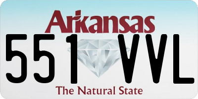 AR license plate 551VVL