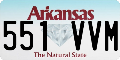 AR license plate 551VVM