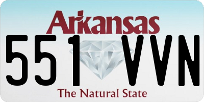 AR license plate 551VVN