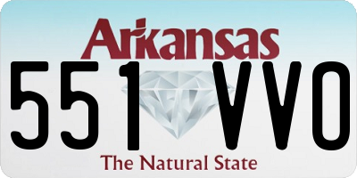 AR license plate 551VVO