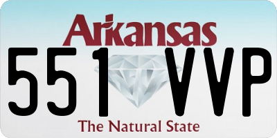 AR license plate 551VVP