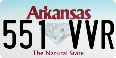 AR license plate 551VVR
