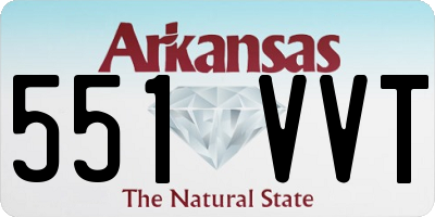 AR license plate 551VVT