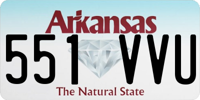 AR license plate 551VVU