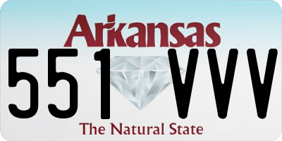AR license plate 551VVV