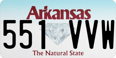 AR license plate 551VVW