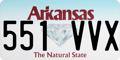 AR license plate 551VVX