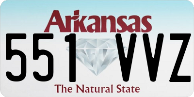 AR license plate 551VVZ