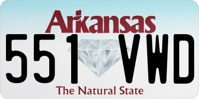 AR license plate 551VWD