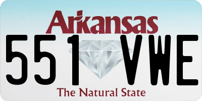 AR license plate 551VWE