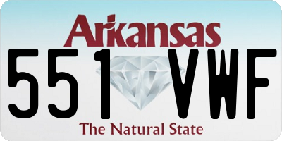 AR license plate 551VWF
