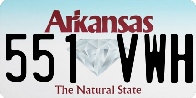 AR license plate 551VWH