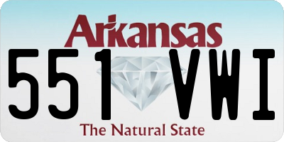 AR license plate 551VWI