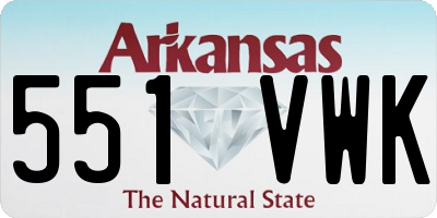 AR license plate 551VWK